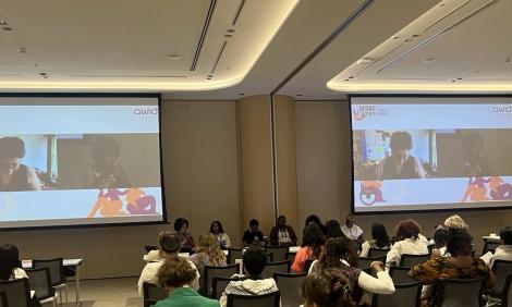 A snap shot of the panel discussion, hosted by FIRN and Rising Flame, titled "Revisiting Transnational Feminist Solidarity and Movement Building in Light of Experiences of Technology-Facilitated Gender-Based Violence (TFGBV) in War and Conflict Zones"