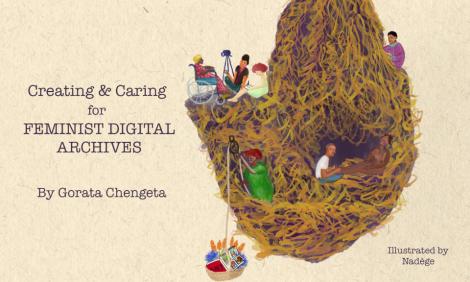 artistic representation of people gathered sharing memories