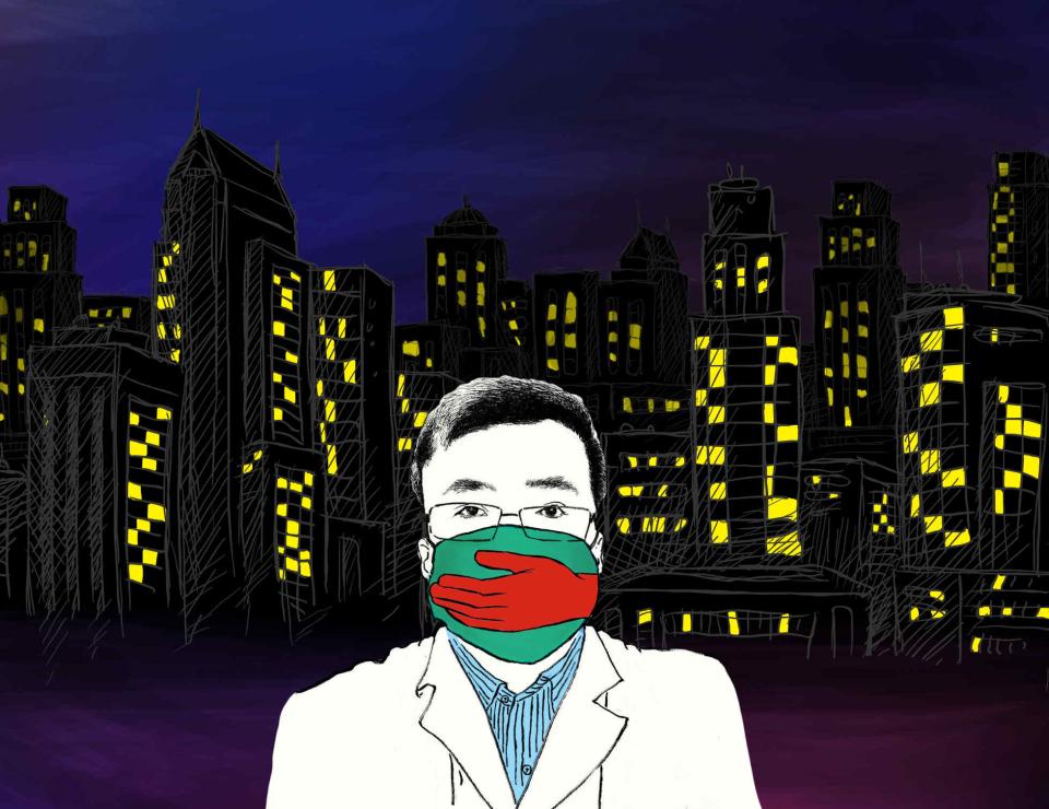 Image description: Dr. Li Wenliang with mask