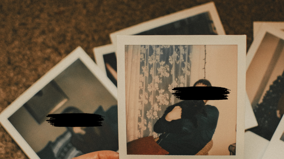 Set of polaroid photos.